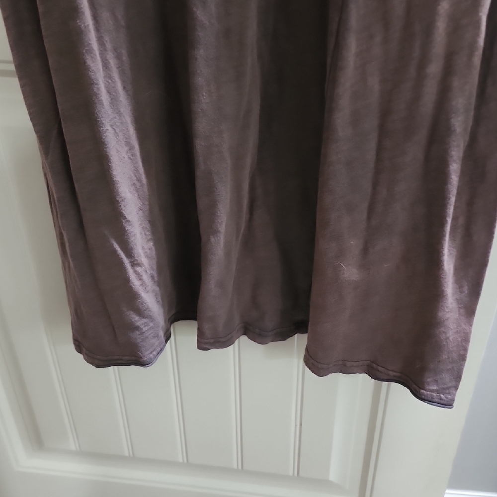 Brown Maxi Dress with Peace Sign Patch - Picture 4 of 9